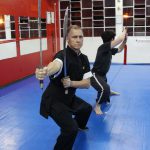 Treino com armas tradicionais no Shaolin do Norte
